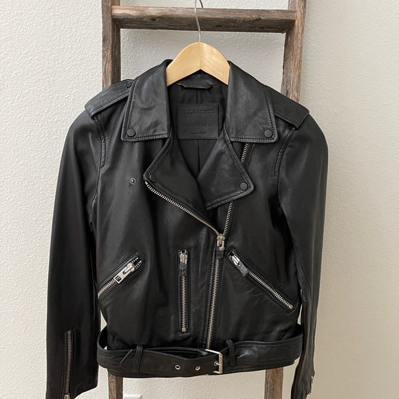 Allsaints Leather Biker Jacket - Picture 11 of 11